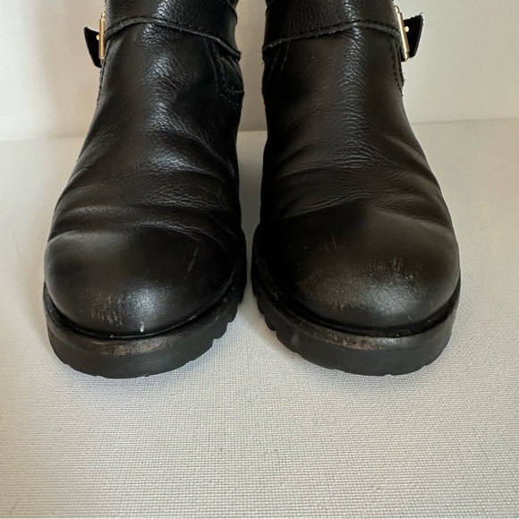 Kate Spade Quilted Samara Moto Chunky Black Ankle Boots - Size 6.5 - Picture 5 of 15